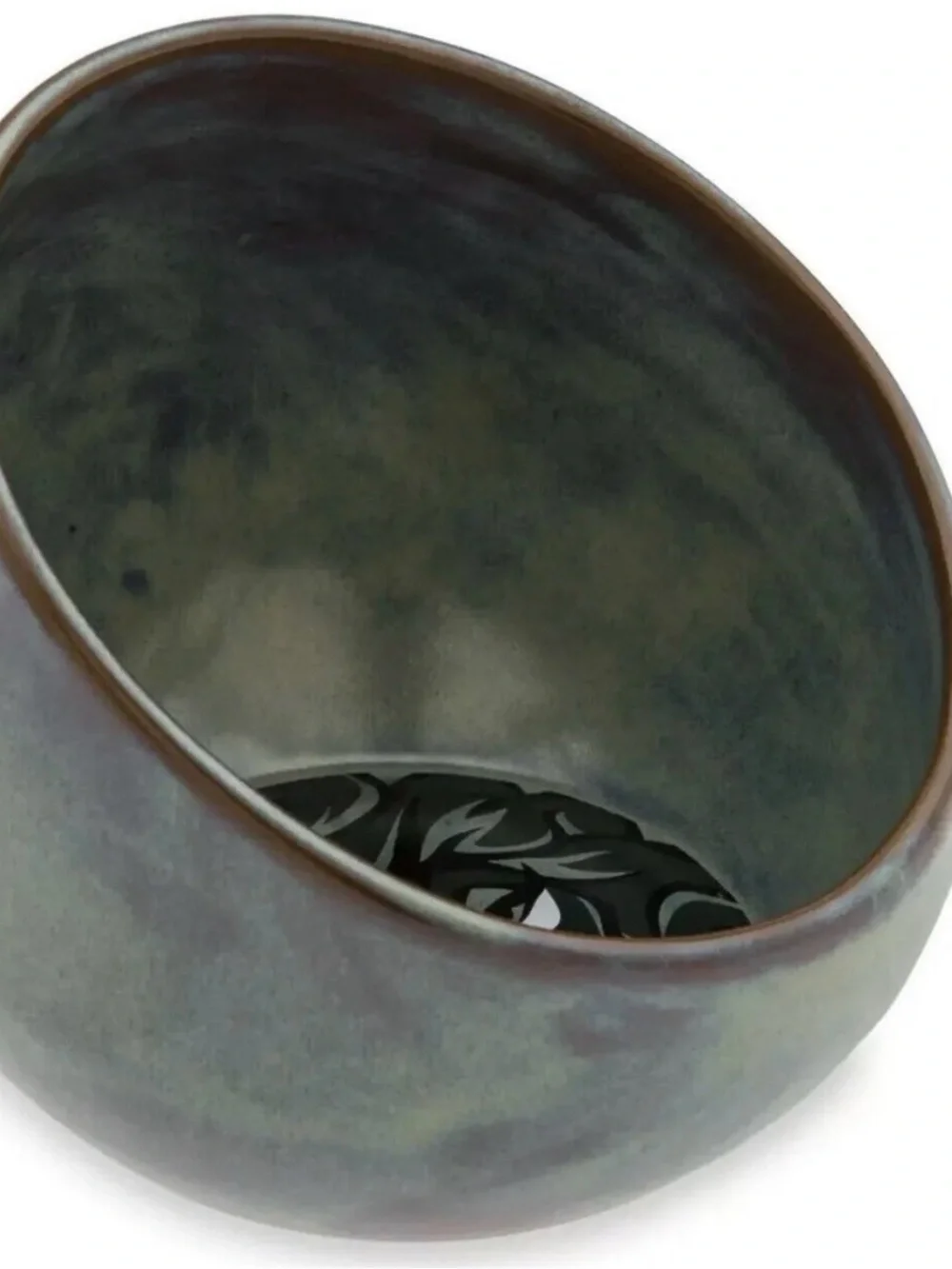 Haunted Mansion Ceramic pet Bowl with Madam Leota Design in Sea Green and Gray
